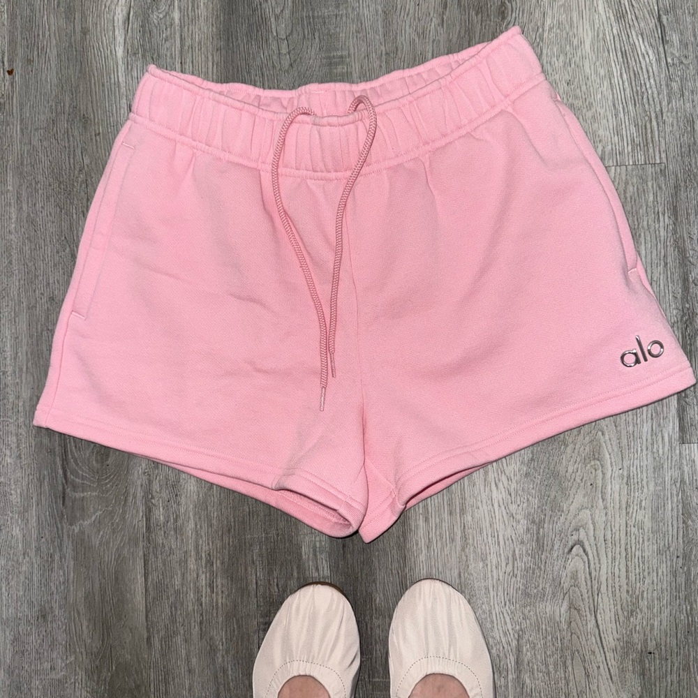 ALO Yoga Pink Drawstring Athletic Lounge Shorts